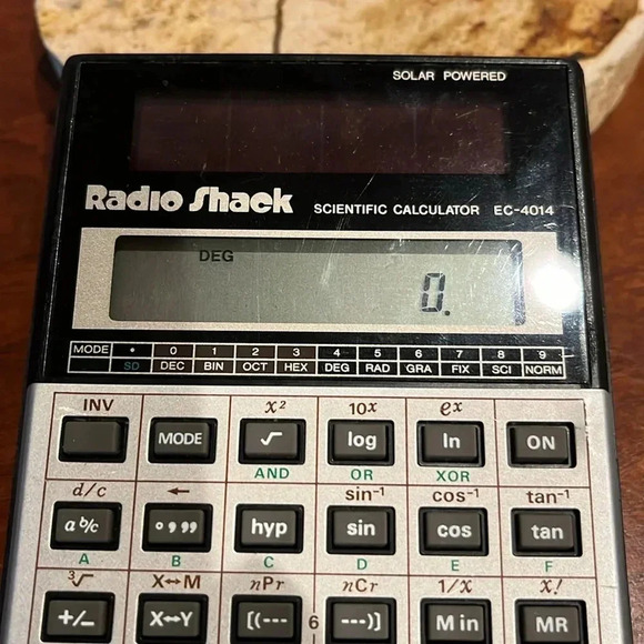 Radio Shack Calculator  EC-4014 Scientific Calculator Solar Powered with Case - Picture 2 of 6